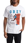 OBEY BREAK BARRIERS GRAPHIC T-SHIRT