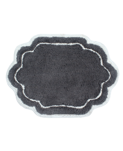 Home Weavers Allure Bathroom Rug, 17" X 24" In Dark Gray