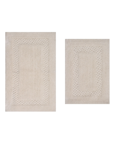 Home Weavers Classy Bathmat Rugs 2 Piece Set In Ivory