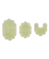 Home Weavers Allure Bathroom Rugs 3 Piece Set In Green