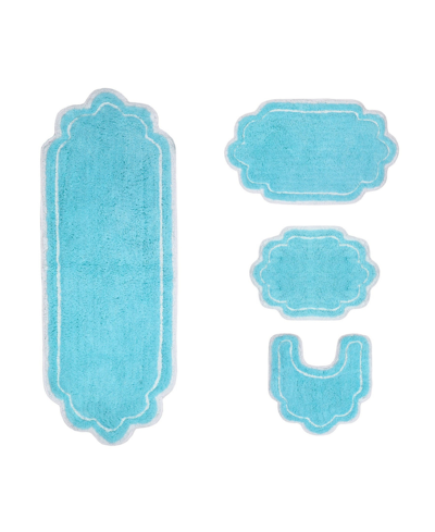 Home Weavers Allure Bathroom Rugs 4 Piece Set In Turquoise