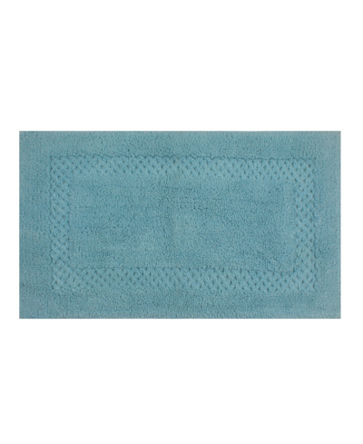 Home Weavers Classy Bath Rug, 21" X 34" In Aqua