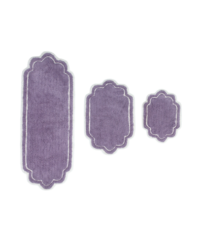 Home Weavers Allure Bathroom Rugs 3 Piece Set In Purple