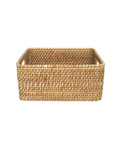 Wethinkstorage 20-liter Capacity Hand-woven Rattan Storage Basket In Natural