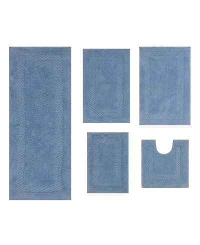 Home Weavers Classy Bathmat Rugs 5 Piece Set In Aqua