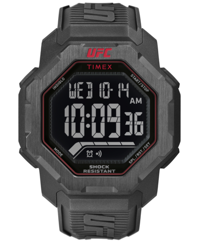 Timex Ufc Men's Knockout Digital Black Polyurethane Watch, 48mm