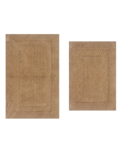 Home Weavers Classy Bathmat Rugs 2 Piece Set In Linen