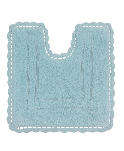 Home Weavers Casual Elegance Reversible Bath Rug, 20" X 20" In Aqua