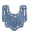 Home Weavers Allure Bathroom U-shape Contour Toilet Rug, 20" X 20" In Blue