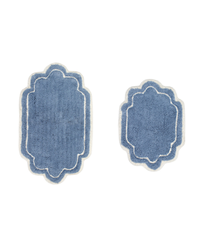 Home Weavers Allure Bathroom Rugs 2 Piece Set In Blue