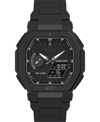 Timex Ufc Men's Colossus Analog-digital Black Stainless Steel Watch, 45mm In Black