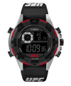 TIMEX UFC MEN'S KICK DIGITAL BLACK POLYURETHANE WATCH, 49MM