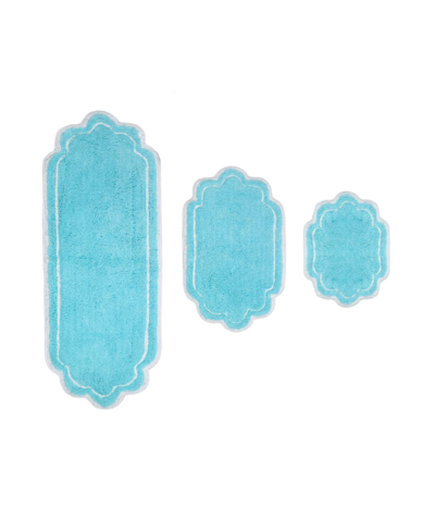 Home Weavers Allure Bathroom Rugs 3 Piece Set In Turquoise