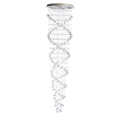 Finesse Decor Crystal Chandelier Double Helix// 7 Light, 73" Hanging Length