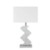 FINESSE DECOR CRYSTAL TWO TONE PAVED TABLE LAMP // 1 LIGHT