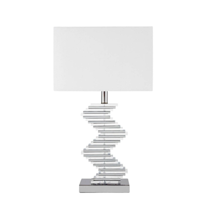 Finesse Decor Crystal Two Tone Paved Table Lamp // 1 Light