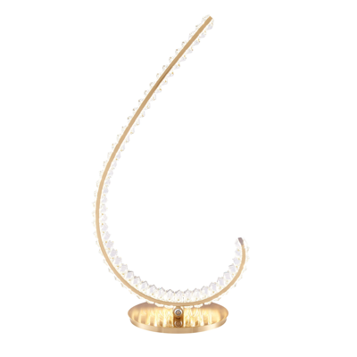Finesse Decor Grace Crystal 16w Table Lamp // Touch & Dimmable (r Gold)