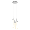 FINESSE DECOR LED THREE CLIPS CHANDELIER // CHROME