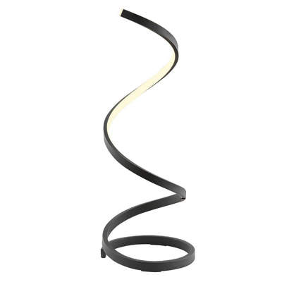 Finesse Decor Modern Spiral Led Table Lamp In Black
