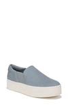 Vince Warren Suede Slip-on Sneakers In Lake Blue Nubuck