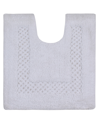 Home Weavers Classy U-shape Contour Toilet Rug, 20" X 20" In White