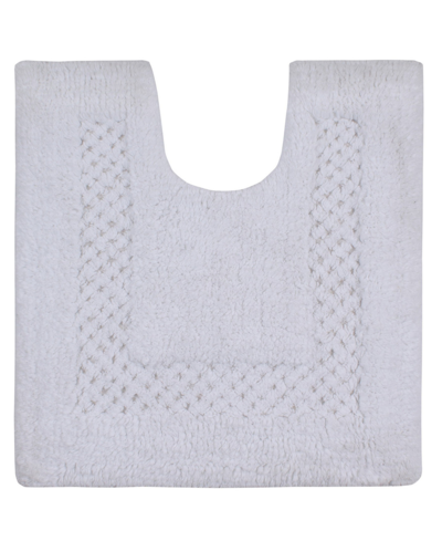 Home Weavers Classy U-shape Contour Toilet Rug, 20" X 20" In White