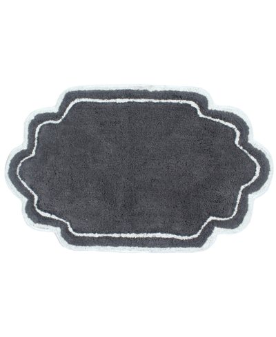 Home Weavers Allure Bathroom Rug, 24" X 40" In Dark Gray