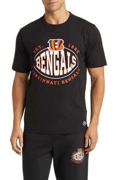 Hugo Boss Men's Boss X Nfl Stretch-cotton T-shirt In Cincinnati Bengals Black