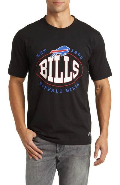 Hugo Boss Boss X Nfl Stretch Cotton Graphic T-shirt In Buffalo Bills Black