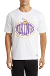 Hugo Boss Boss X Nfl Stretch Cotton Graphic T-shirt In Minnesota Vikings White