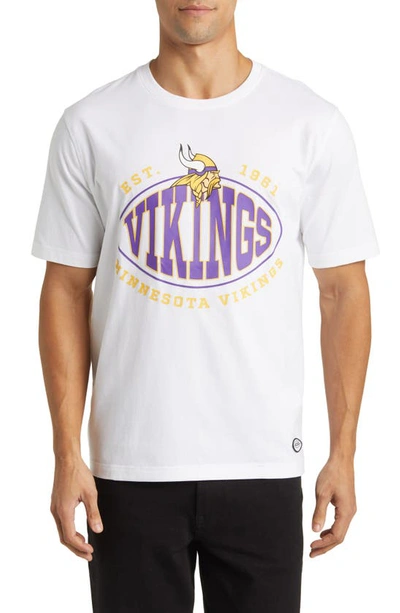 Hugo Boss Boss X Nfl Stretch-cotton T-shirt With Collaborative Branding In Vikings