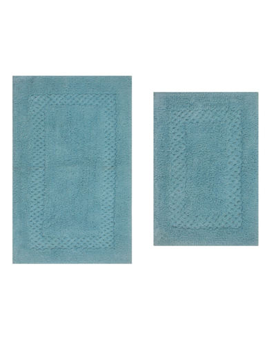 Home Weavers Classy Bathmat Rugs 2 Piece Set In Aqua