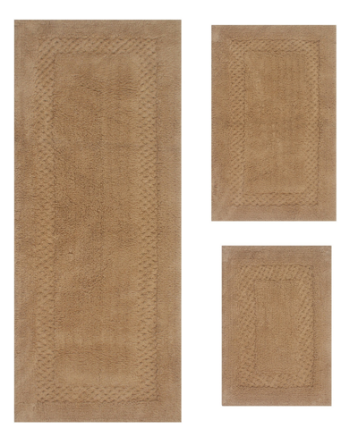 Home Weavers Classy Bathmat Rugs 3 Piece Set In Linen