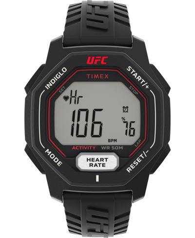 Timex Ufc Men's Spark Digital Black Polyurethane Watch, 46mm