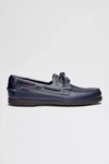 Sebago Endeavor Leather Boat Shoe In Blue Navy