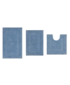 Home Weavers Classy Bathmat Rugs 3 Piece Set In Blue