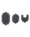 Home Weavers Allure Bathroom Rugs 3 Piece Set In Dark Gray