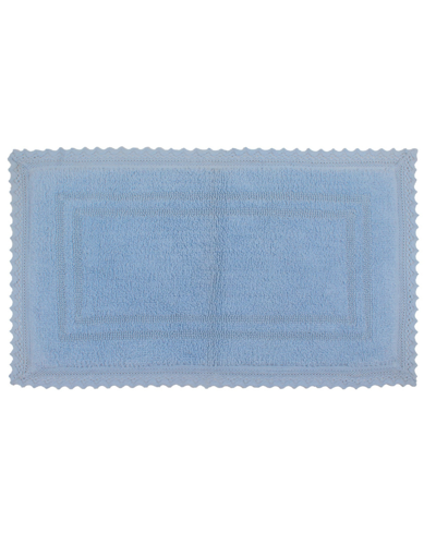 Home Weavers Opulent Reversible Bath Rug, 24" X 40" In Blue