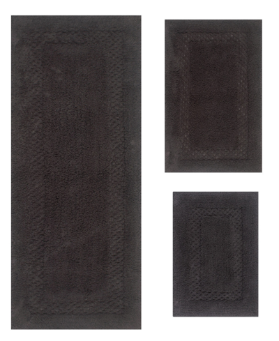 Home Weavers Classy Bathmat Rugs 3 Piece Set In Gray