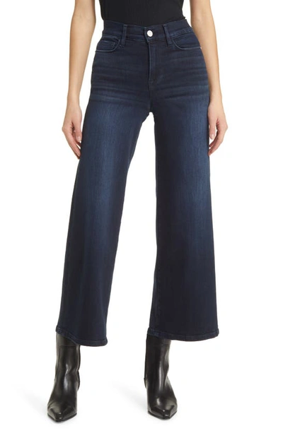 Frame Le Pixie Palazzo Wide Leg Jeans In Black