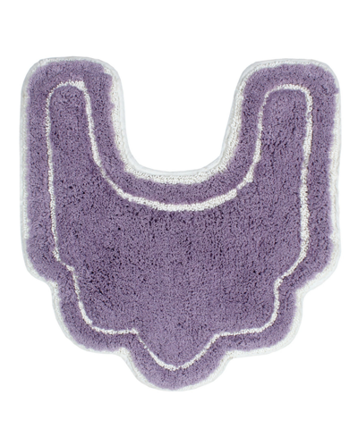 Home Weavers Allure Bathroom U-shape Contour Toilet Rug, 20" X 20" In Purple