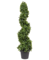 VICKERMAN 3' ARTIFICIAL POTTED GREEN BOXWOOD SPIRAL TREE