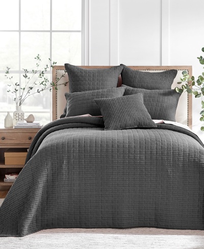 Levtex Mills Waffle Classic 3-pc. Bedspread Set, Queen In Black