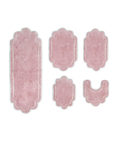 Home Weavers Allure Bathroom Rugs 5 Piece Set In Pink