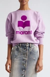 Isabel Marant Étoile Mobyli Logo Cotton Sweatshirt In Lilac/ Purple