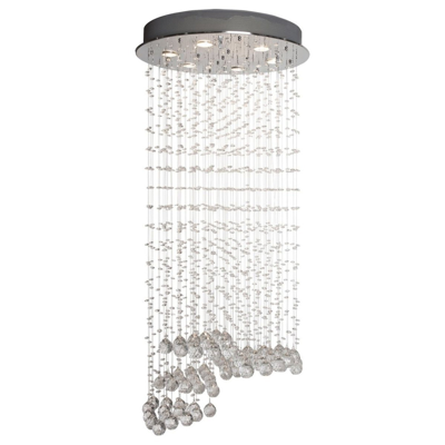 Finesse Decor Grand Crystal Waterfall // Large 6 Light In White