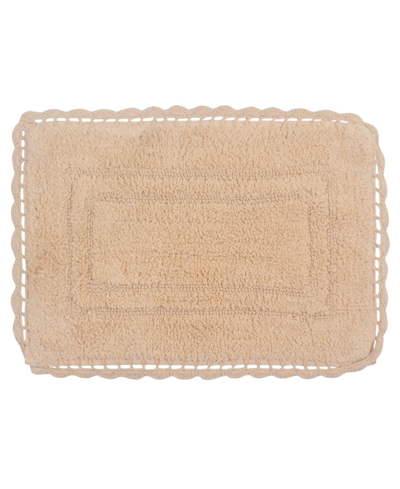 Home Weavers Casual Elegance Reversible Bath Rug, 17" X 24" In Linen