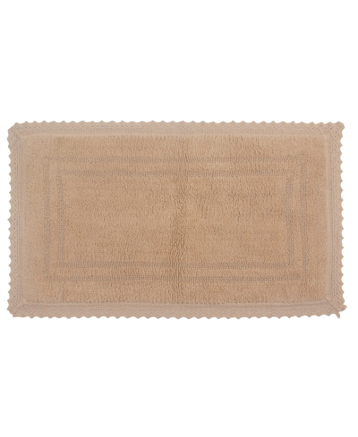 Home Weavers Opulent Reversible Bath Rug, 24" X 40" In Linen