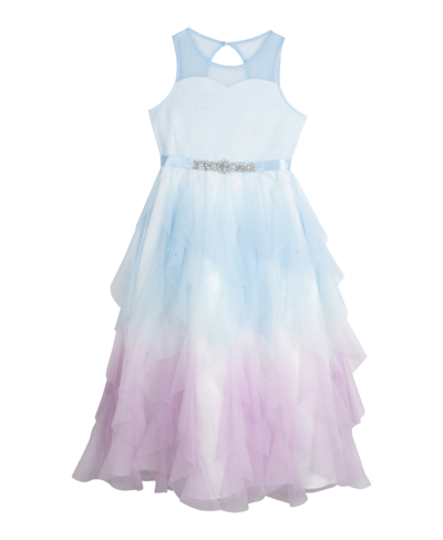 Rare Editions Kids' Big Girls Ombre Maxi Party Dress In Blue