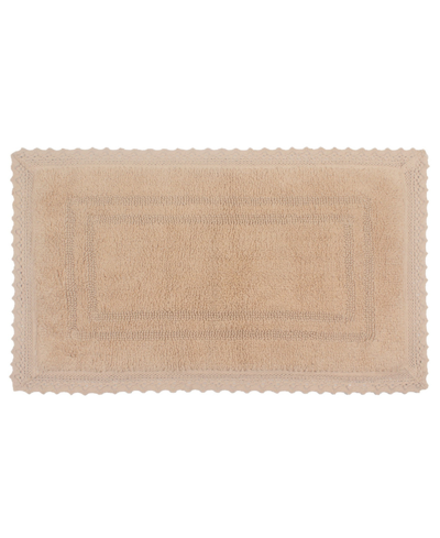 Home Weavers Opulent Reversible Bath Rug, 21" X 34" In Linen